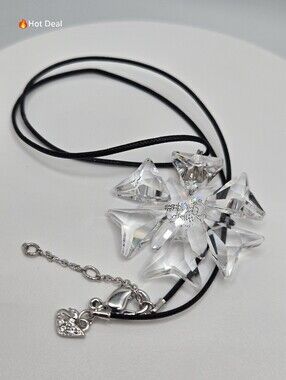 Swarovski Crystal Snowflake Pendant Necklace Children’s Wish Foundation 2008 18.